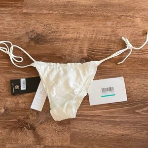 White cheeky bathing suit bottom